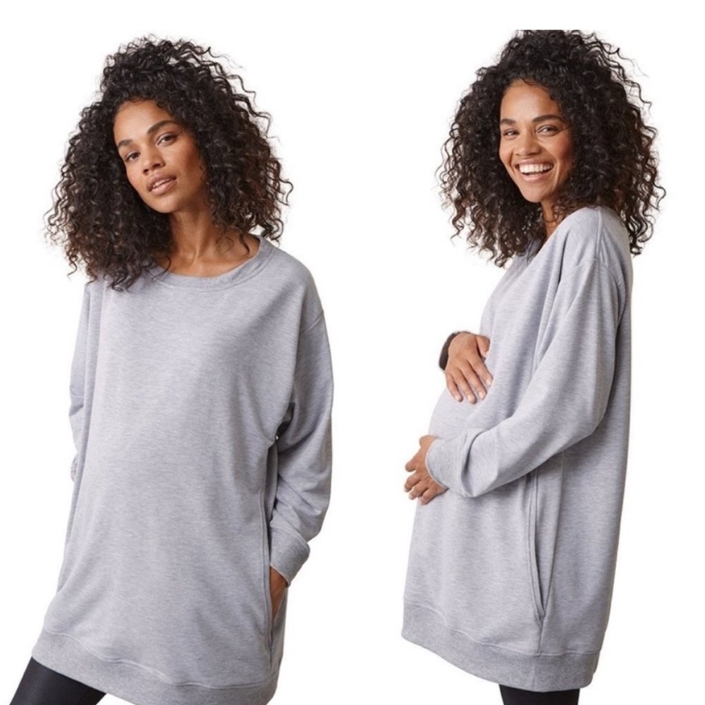 Boob Design Gray Maternity Sweatshirt